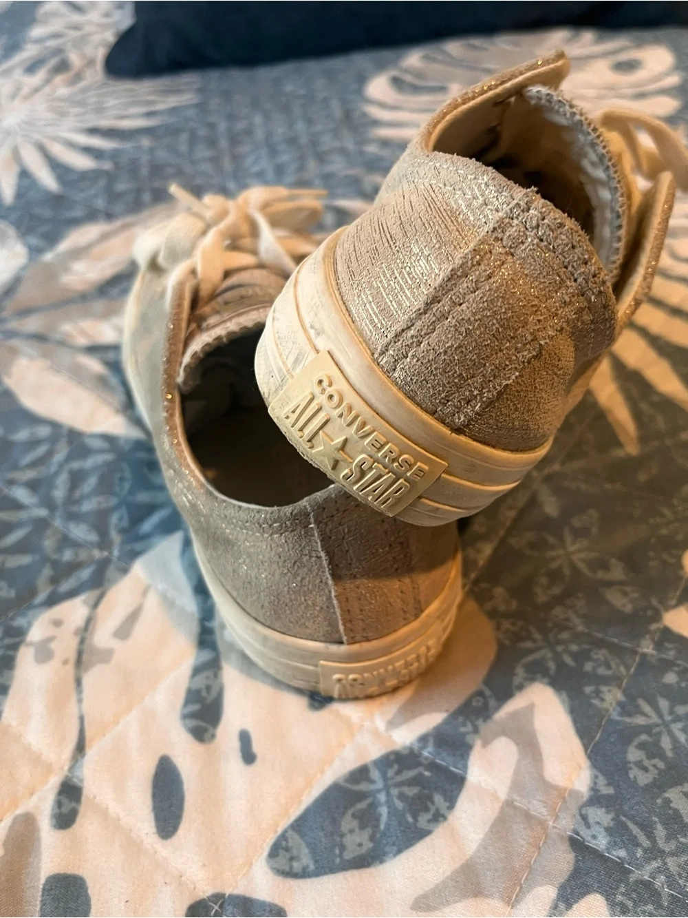 Converse Chuck Taylor All Star Low Top Metallic Gold Sneakers Sz 3